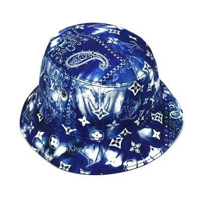 NWT LV Louis Vuitton Bandana Monogram Reversible Bucket Hat DS