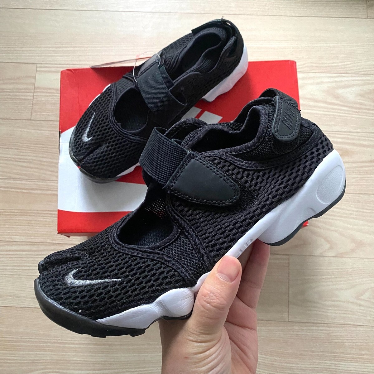 Nike Air Rift Breathe Black Womens Sneakers Mary Jane ✓Multiple
