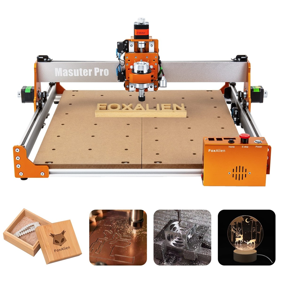 FoxAlien Masuter Pro CNC Router Machine, Upgraded 3-Axis Engraving