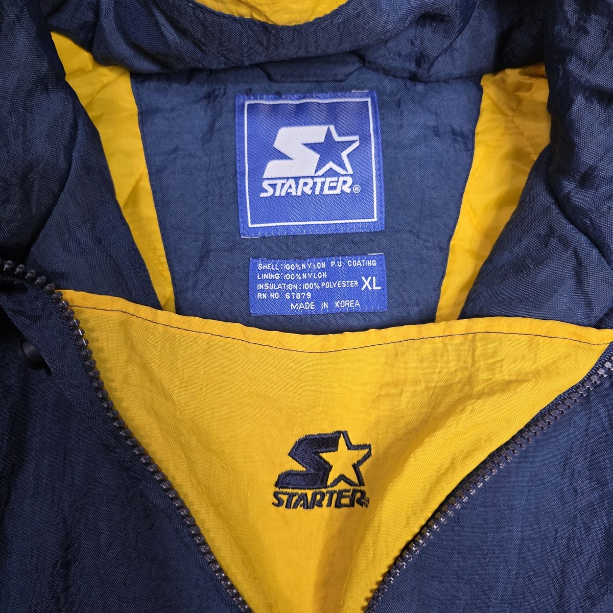 Vintage Michigan Wolverines Starter Jacket Men's Size XL Blue