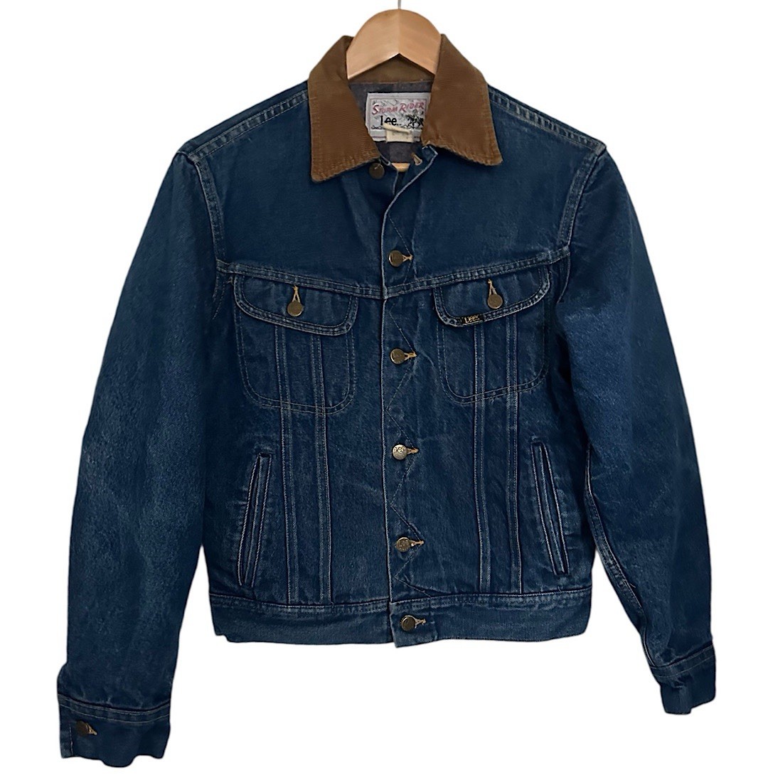 Vintage Lee Storm Rider Denim Jacket Men's Size 36R Corduroy