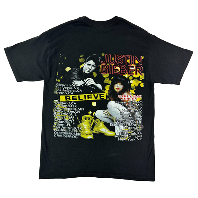 Justin Bieber Concert T Shirt 2012 Believe Tour with Carly Rae