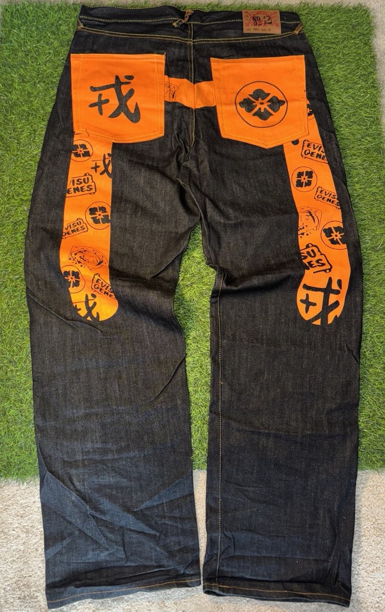 Evisu Jeans LOT 2001 Denim Pants 36x36 Evisu Jeans Made In Japan