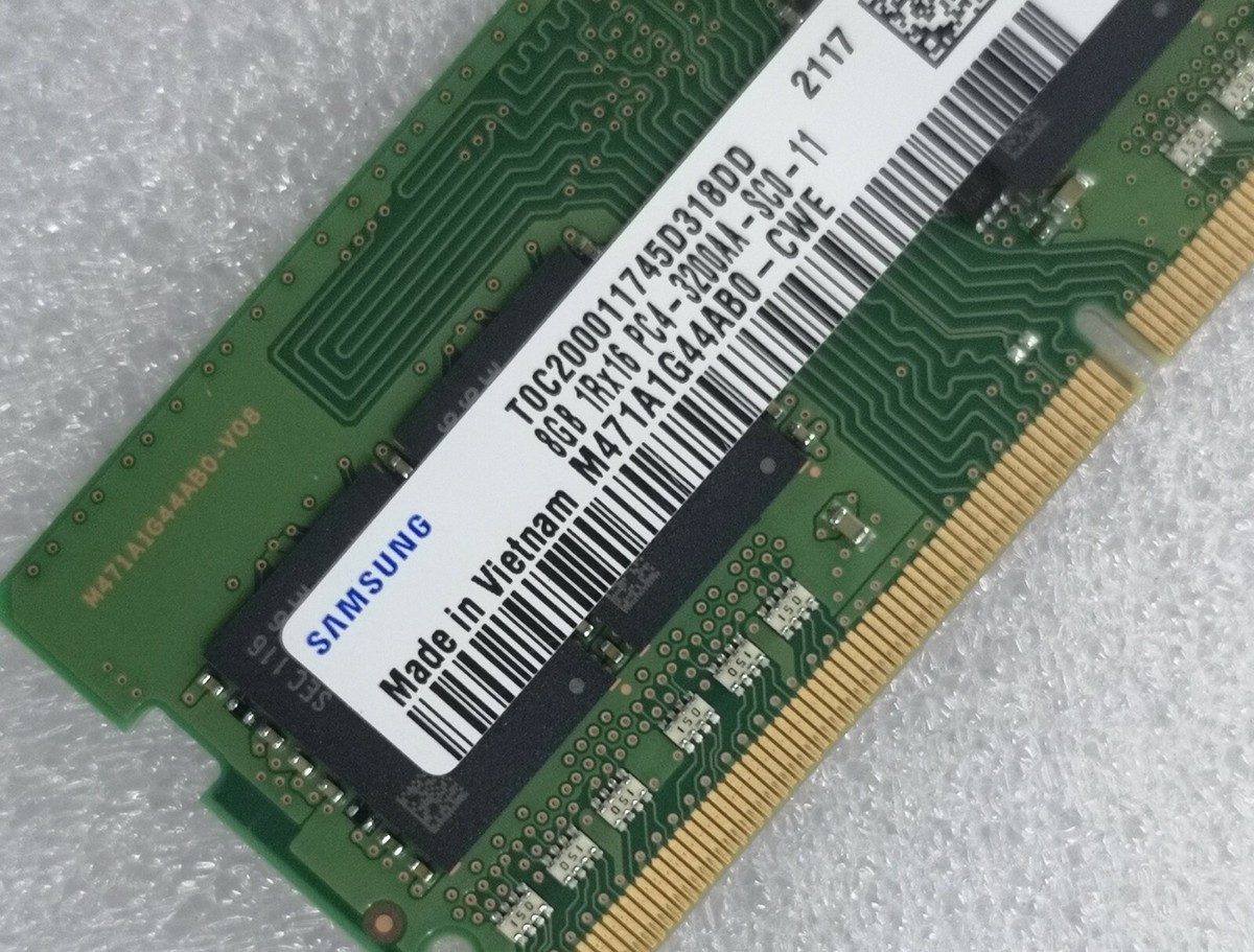 SAMSUNG 8GB DDR4 3200 Laptop SODIMM RAM 1Rx16 PC4-25600 for DELL
