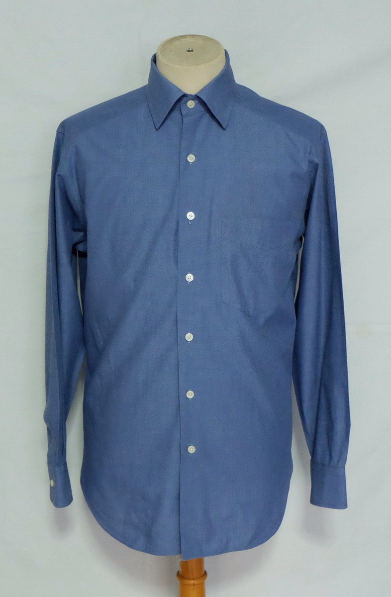 Yohji Yamamoto DURBAN A.A.R Slate Blue Cotton Men's Shirt Long