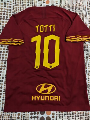 TOTTI Roma 2019 2020 Home Football Shirt Nike Soccer Jersey-L