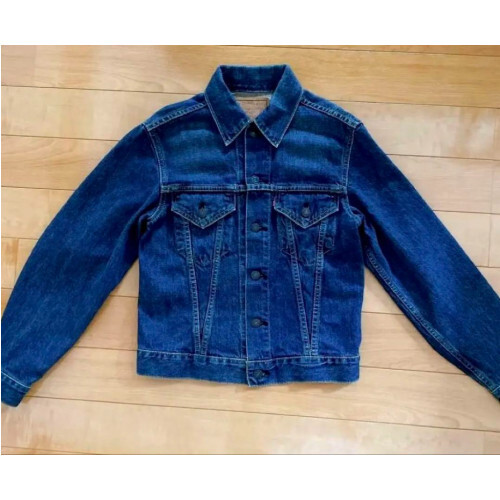 Vintage 90s Levi's 557 3rd Denim Jacket in Dark-Blue Size:36 [VG