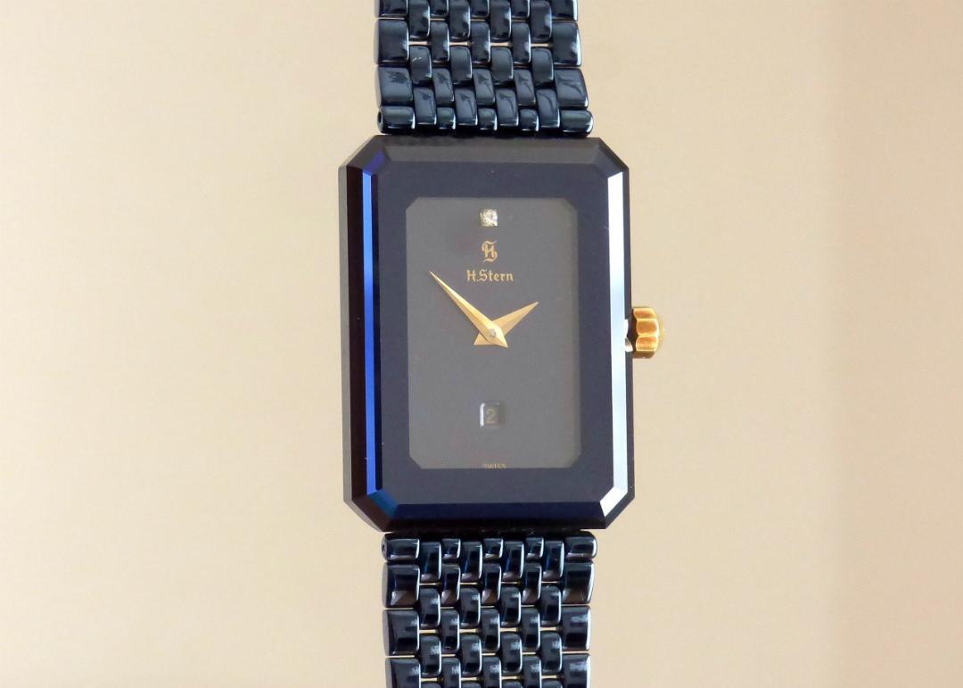 H. STERN Watch SAFIRA Yellow Gold Stainless Sapphire Diamond & 2