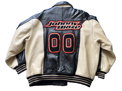 Vintage 90's OG Wu Tang Johnny Blaze leather motorcycle jacket