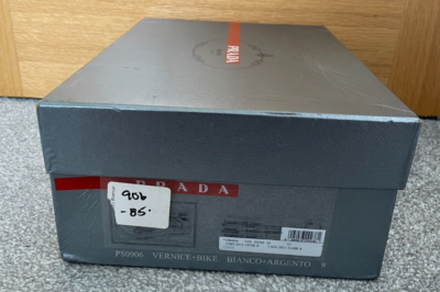 GENUINE USED CONDITION GREY PRADA STORAGE DRAWER SHOE BOX EMPTY