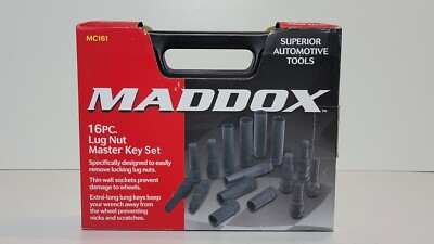 BRAND NEW! Maddox MC161 Locking Lug Nut Master Key Set - 16-Piece