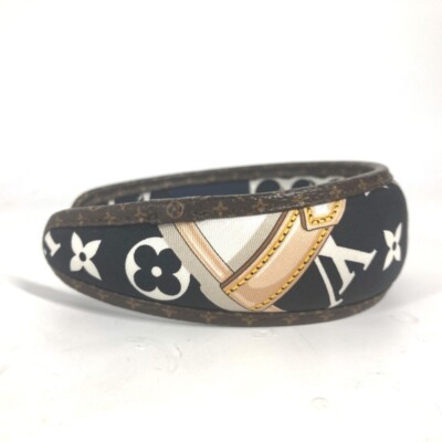 Louis Vuitton Monogram Headband Be Mindful Silk White M77394 Hair