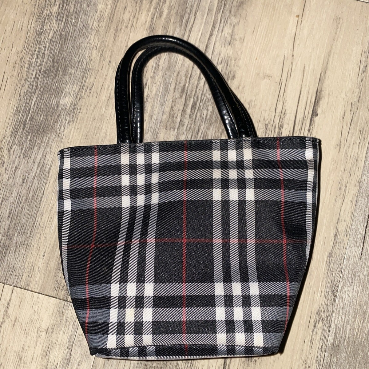 Rare Burberry London Women's Nova Check Tote Bag Black | eBay
