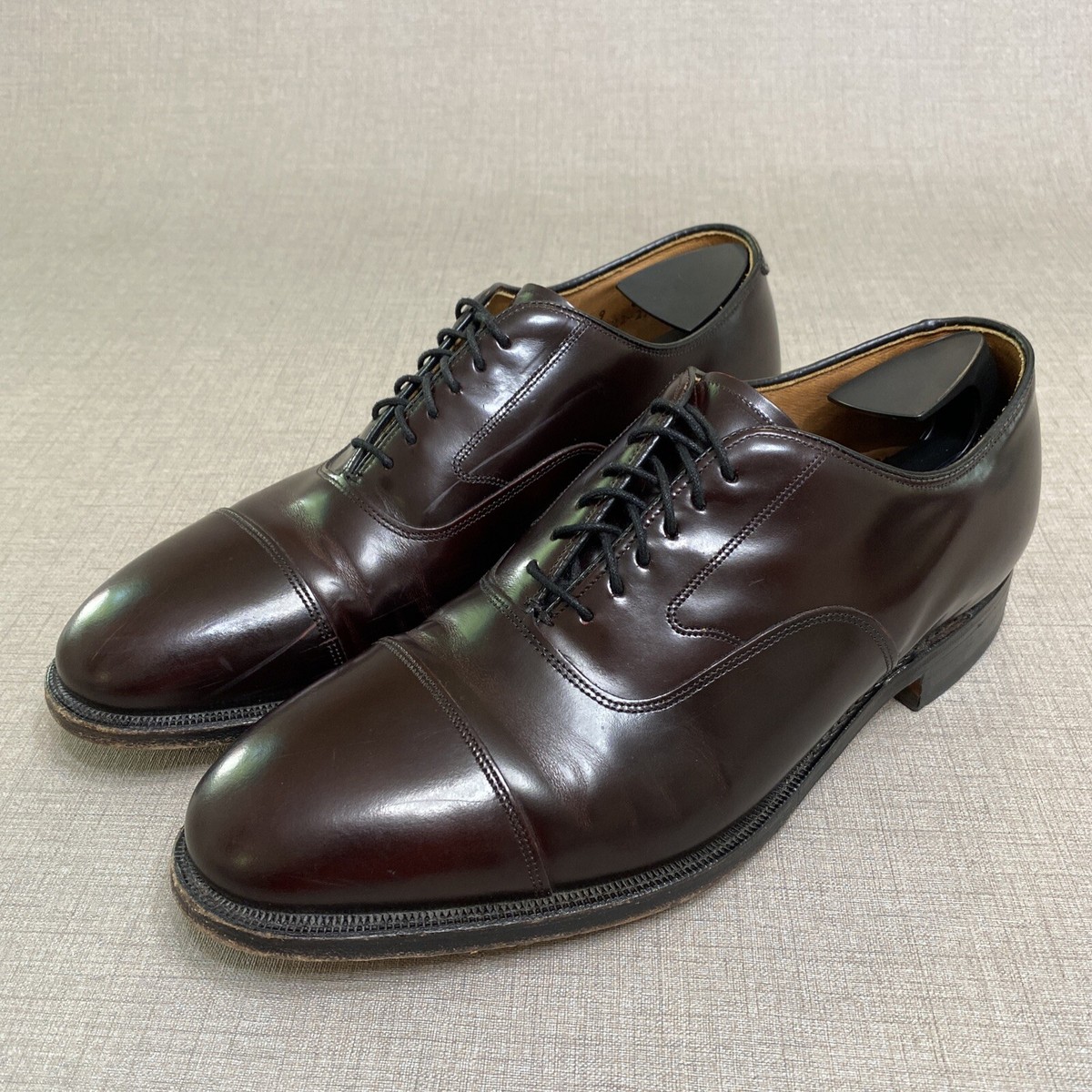 Johnston and Murphy OPTIMA Mens Shoes-Made in USA-Cap Toe-maroon