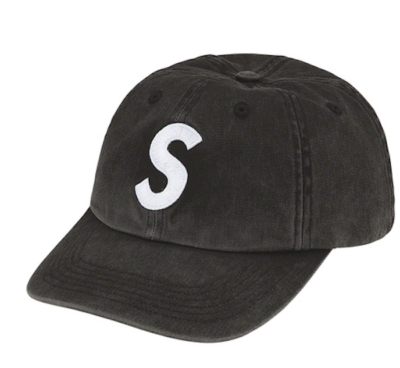 Supreme Pigment Canvas S Logo 6-Panel 黒 Supreme Pigment Canvas S
