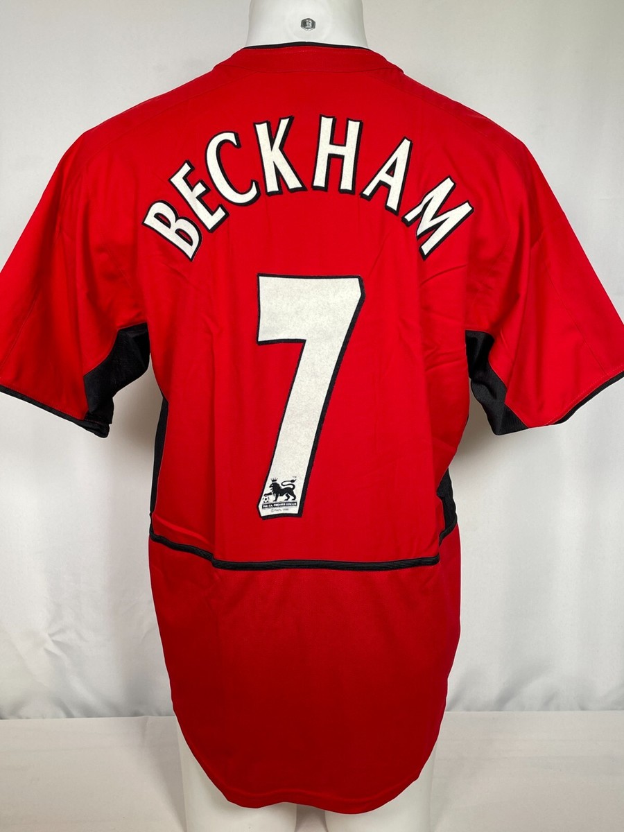 David Beckham #7 Manchester United 2002 Nike Red Football Jersey