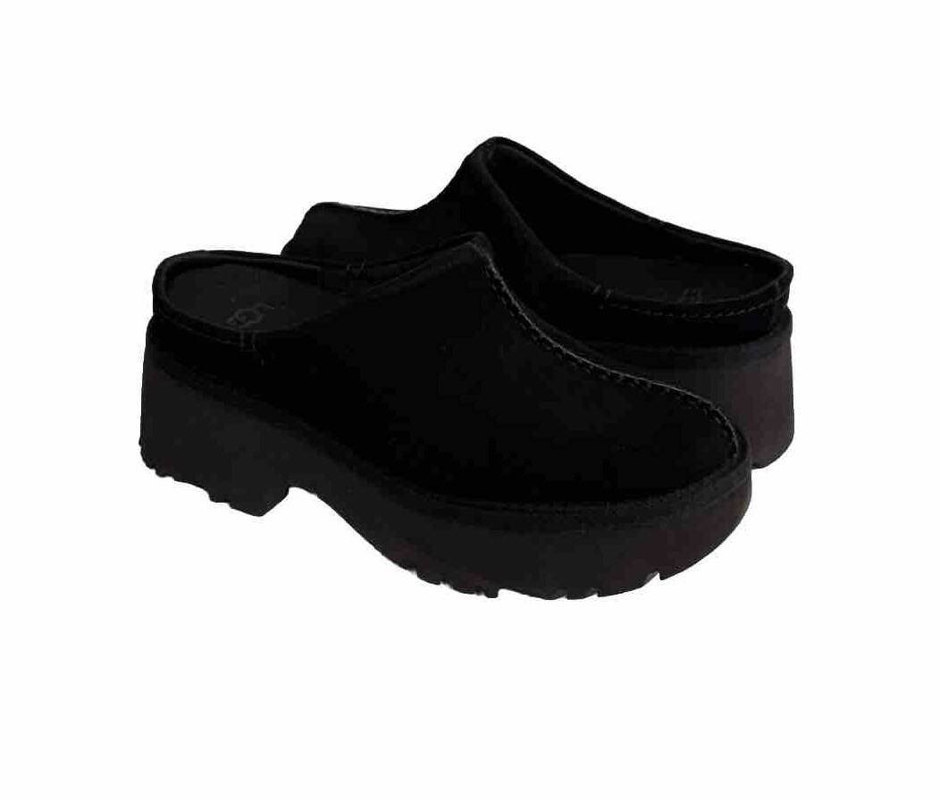 UGG NEW HEIGHTS CLOG BLACK SLIP ON PLATFORM SANDALS US 11 / EU 42
