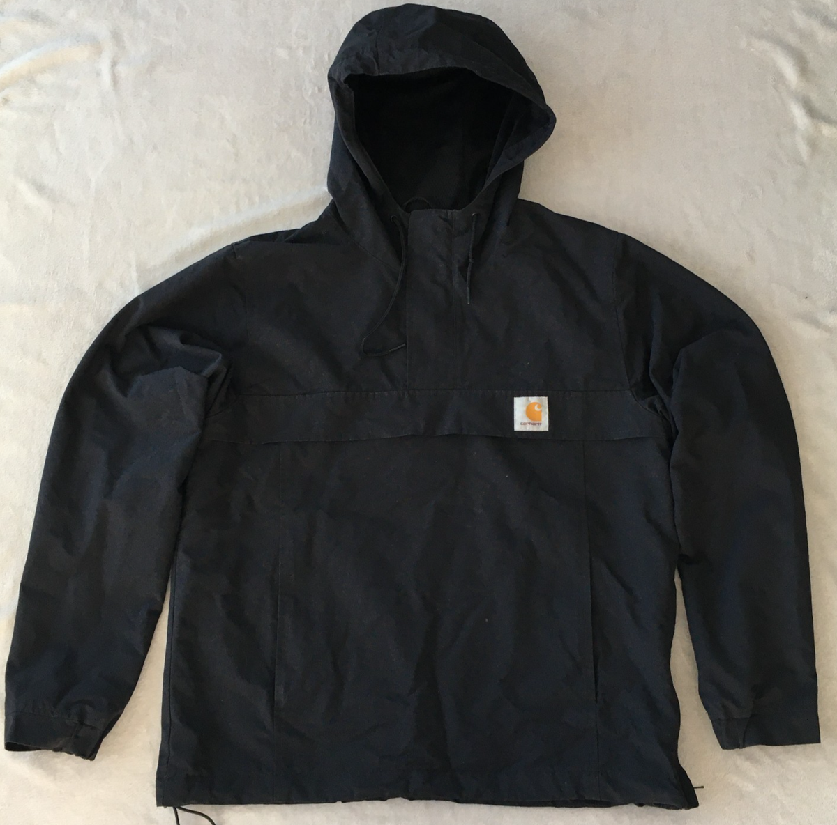 Carhartt WIP Nimbus Pullover mens Black Windbreaker Anorak Jacket