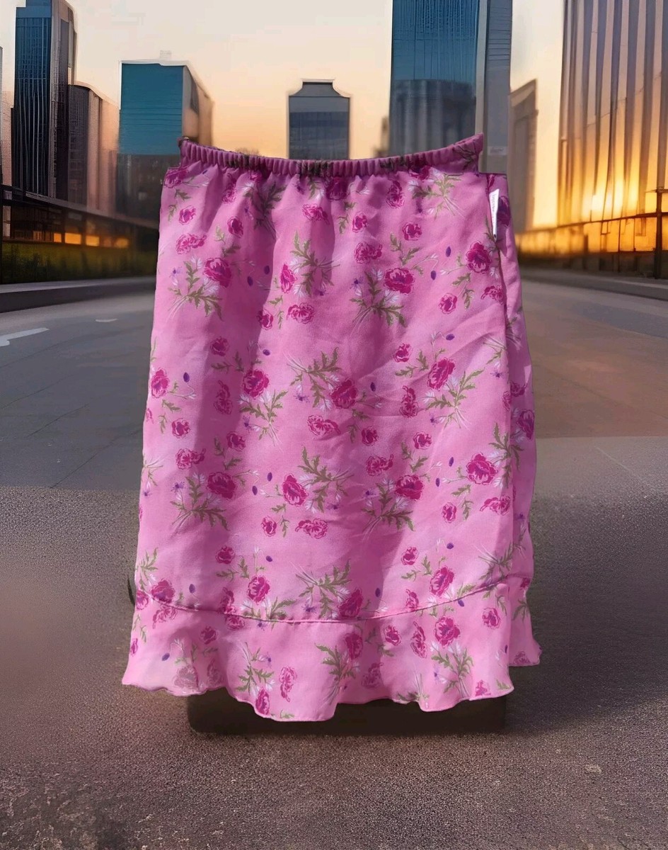 Vintage Mary Kate And Ashley Olsen Girls XS 4-6 Skirt Pink Floral