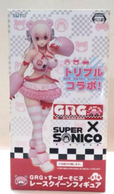 Taito Super Sonico Gloomy Bear Race Queen Cosplay Figure Pink