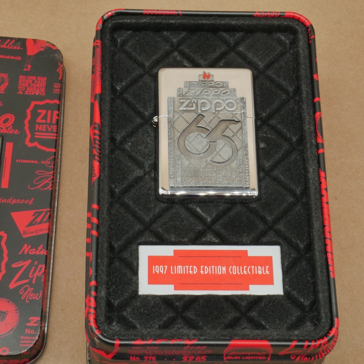 Zippo 65th Anniversary 1932 - 1997 Limited Edition Lighter for