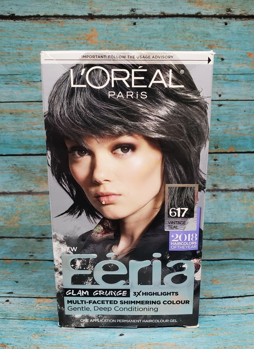 L'Oréal Paris Feria Glam Grunge VINTAGE Light Teal Brown 617 Hair