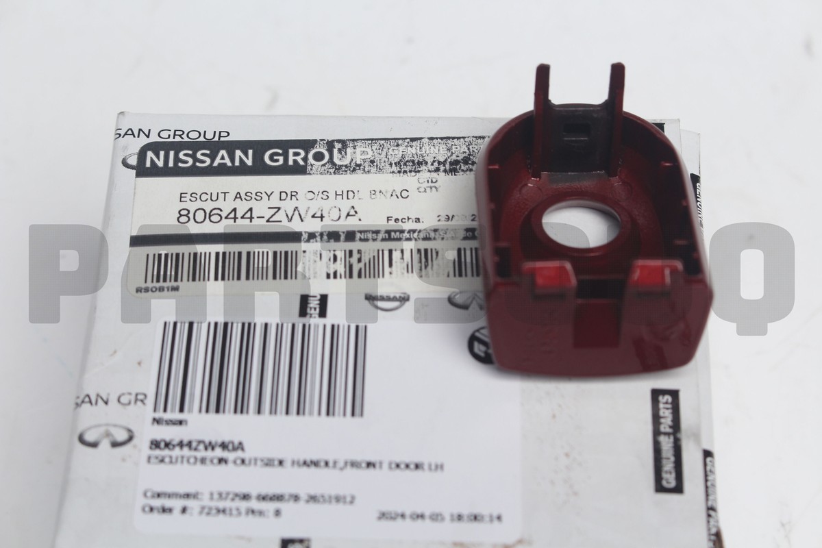 80644ZW40A Genuine Nissan ESCUTCHEON-OUTSIDE HANDLE,FRONT DOOR LH