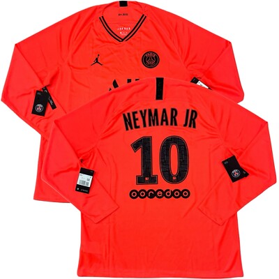 2019/20 PSG Away Jersey #10 Neymar Jr 2XL Jordan Long Sleeve Paris