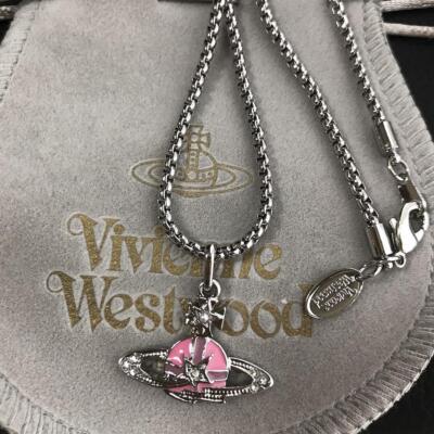 Vivienne Westwood Necklace Shooting Star Orb Silver Pink NO BOX | eBay