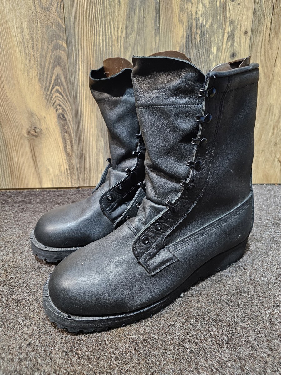 New Belleville GORE-TEX Black Leather Military Engineer Boots Size