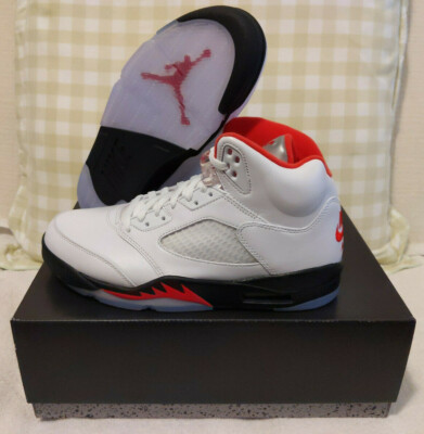 Air Jordan 5 Retro Fire Red White Black AJ5 AJV DA1911 102 Men's