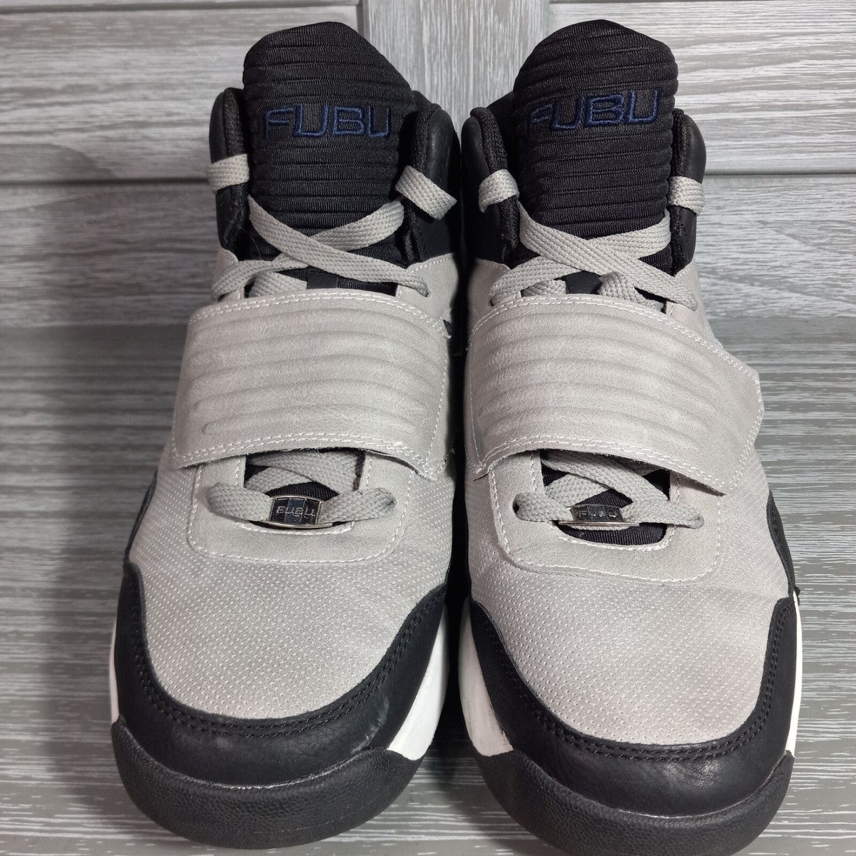 FUBU Men's Gray Lace-up Strap High Top Athletic Sneakers Shoes