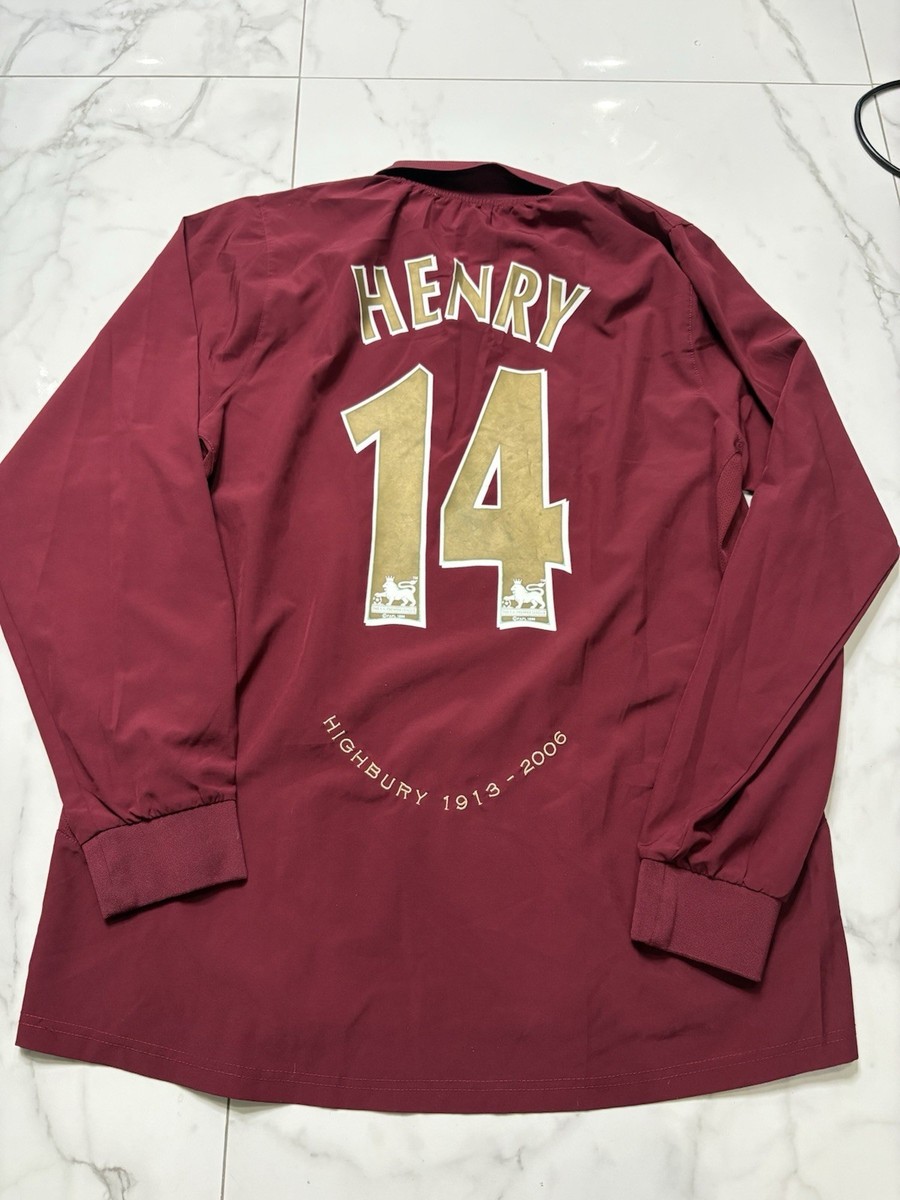 Nike Arsenal 2006 Henry #14 Long Sleeve Highbury Red Authentic