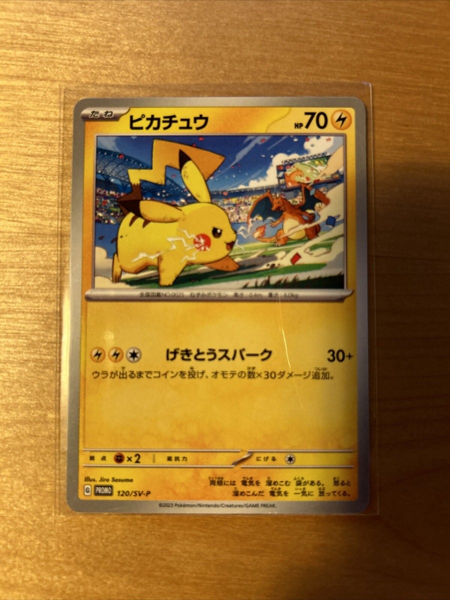 Pikachu 120/SV-P Promo Gym Event Ft. Charizard Pokémon TCG 2023 NM