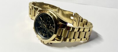 Michael Kors MK5739 Bradshaw Black Dial Gold Tone Chrono Women