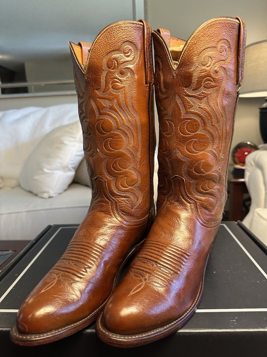 Lucchese 1883 Men's Handmade Chocolate Calfskin Medium Toe Western