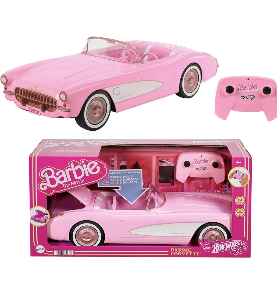 Barbie The Movie Collectible Car - Pink Corvette Convertible