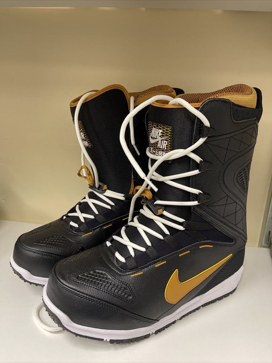 Nike Zoom Force 1 Snowboard Boots Mens Size 7 Black & Gold 376276