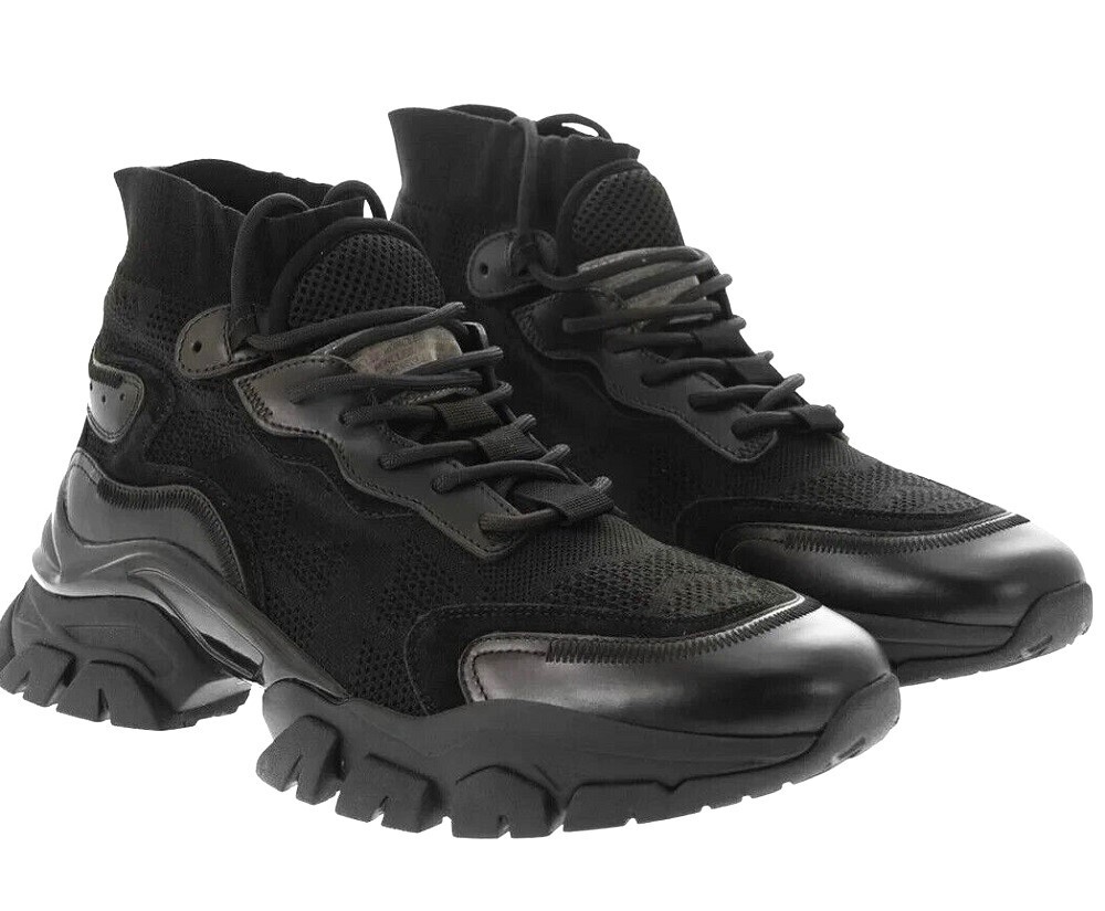 Moncler Leave No Trace High Top Men's Black Sneakers Shoes Size 9