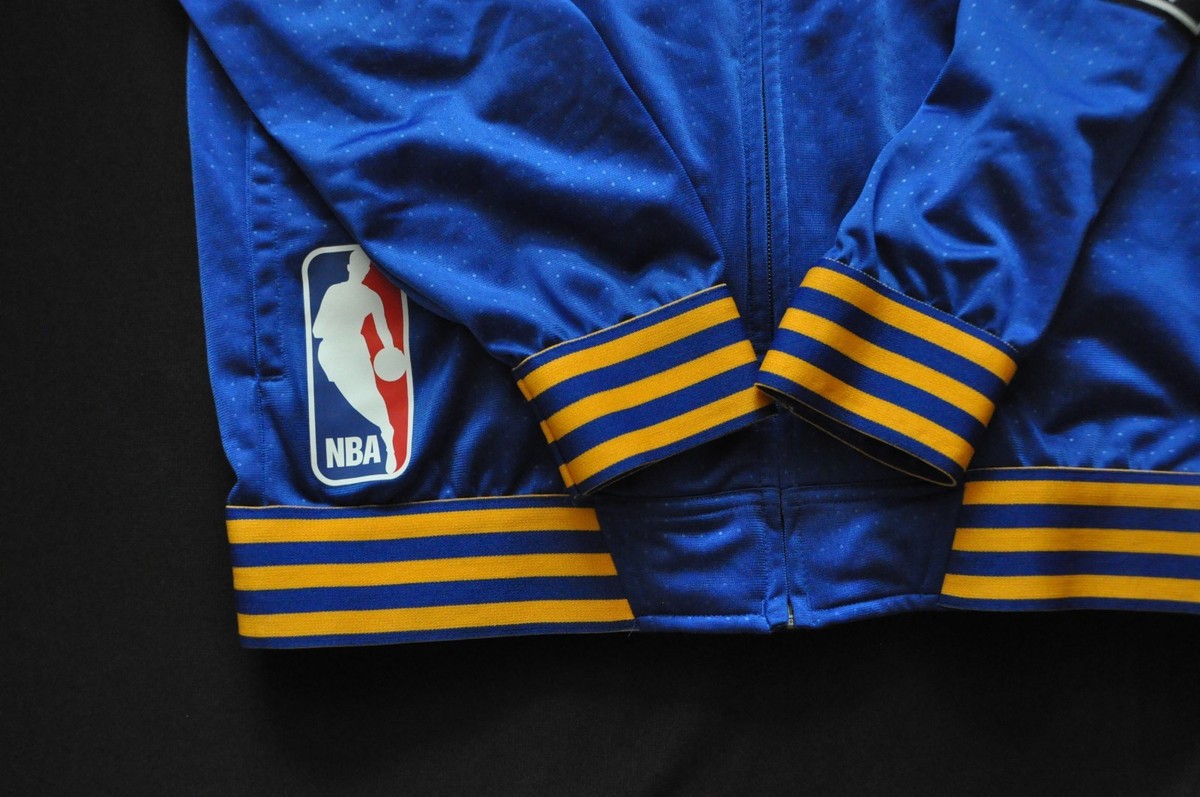 Golden State Warriors Adidas Jacket Warmup NBA On-Court 15-16 Blue