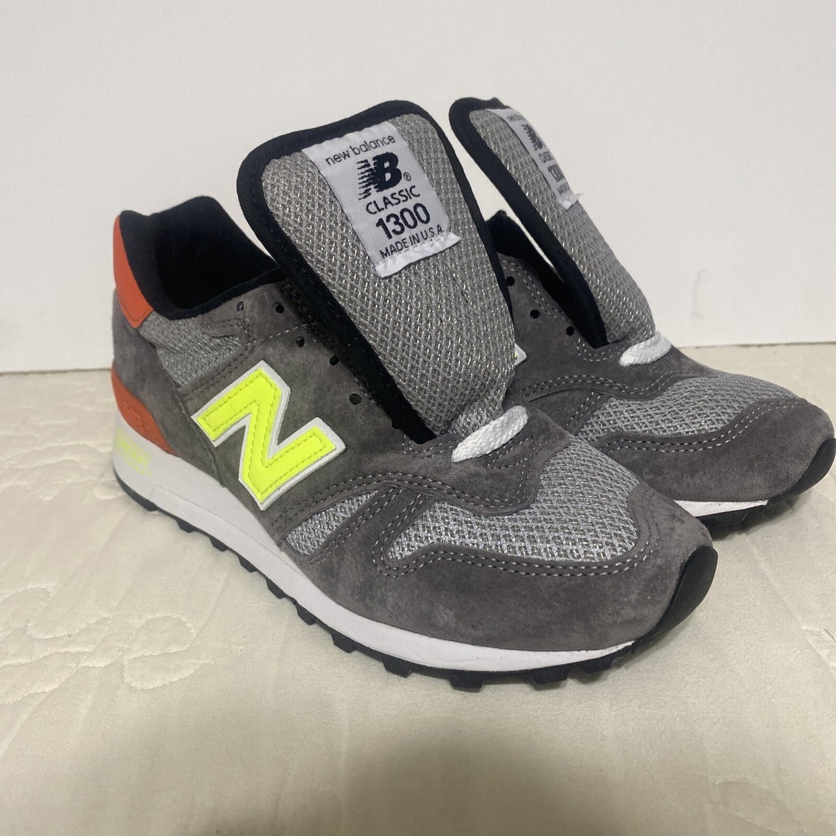 Size 4.5 - New Balance 1300 Made In USA Grey Orange for sale