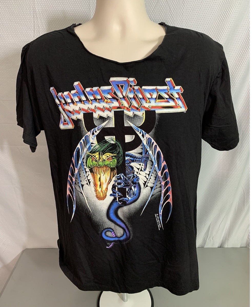 JUDAS PRIEST T-Shirt Medium (2-Sided) Vintage 1990 Painkiller Tour
