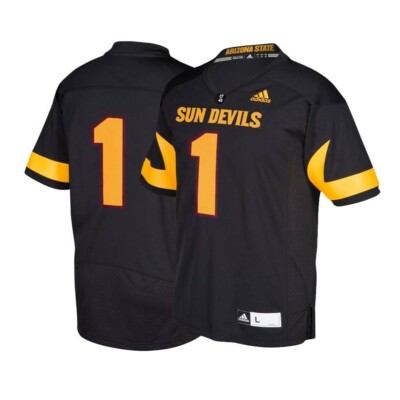 Arizona State Sun Devils #1 NCAA Adidas Men's Black Premier