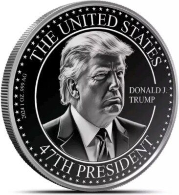 1 Oz Silver Donald Trump Victory 999 Silver Round MAGA 47th