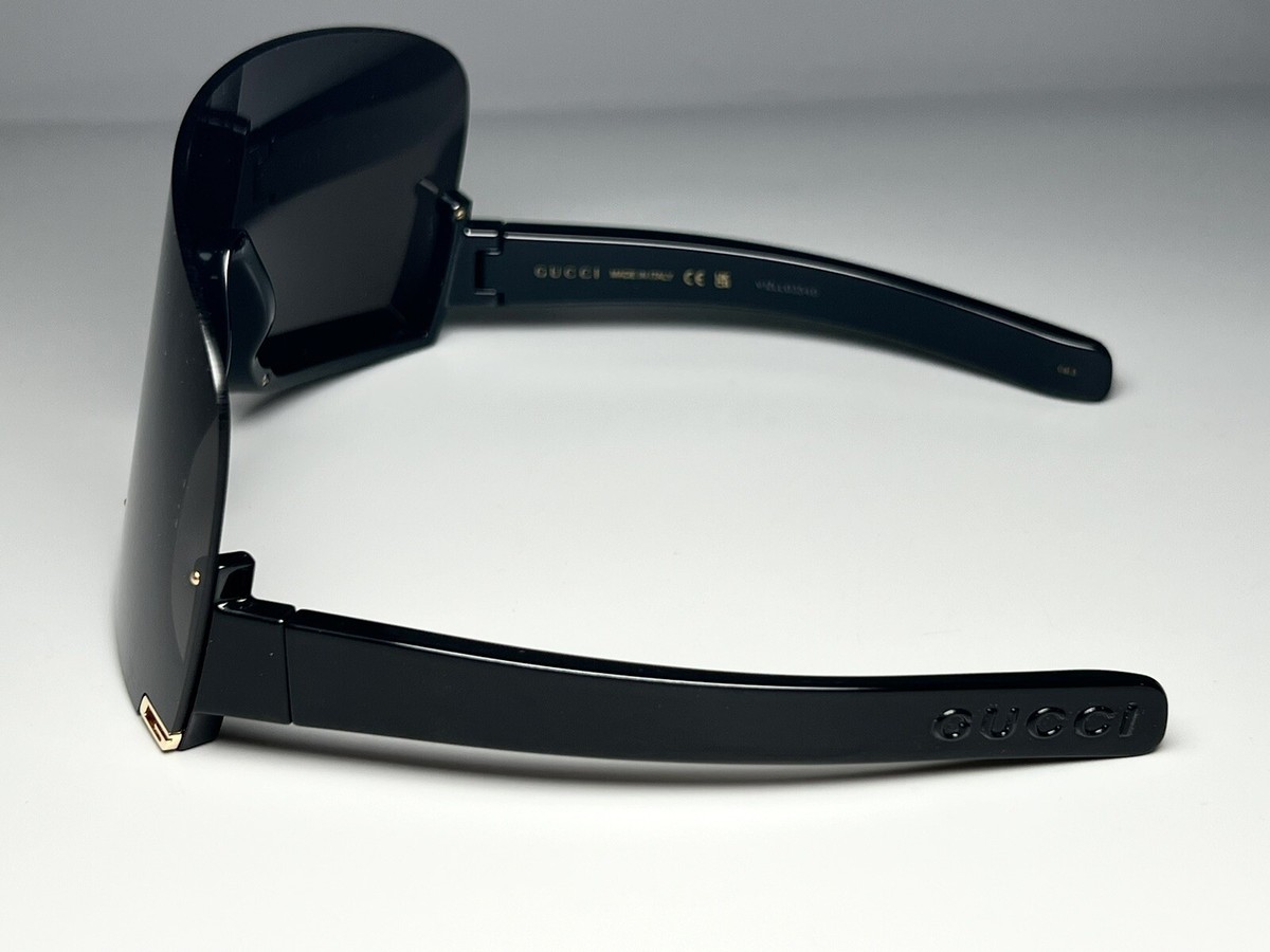 Brand New GUCCI Sunglasses GG1631S Acetate Black Shield 99-115mm