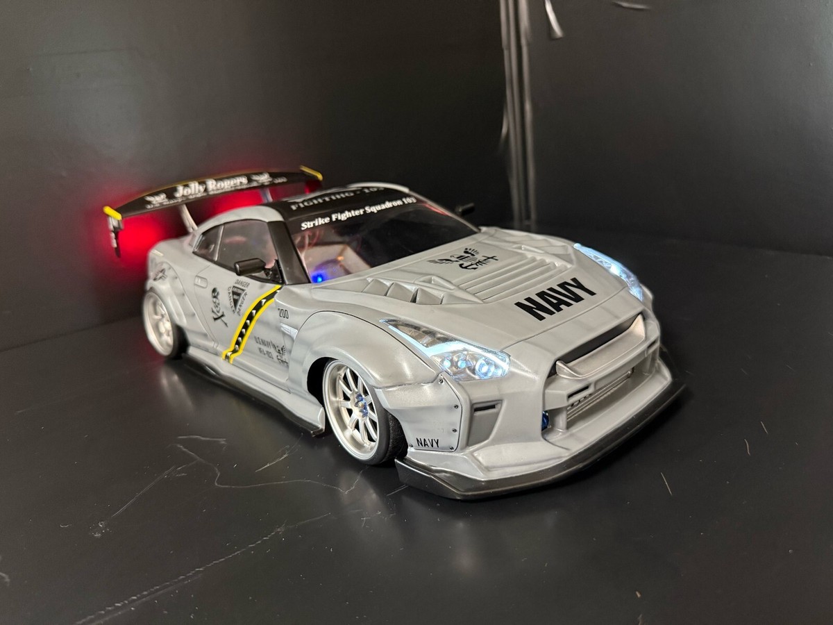 Pandora 1/10 RC Car Painted Body Nissan GT-R R35 US Navy Fighter