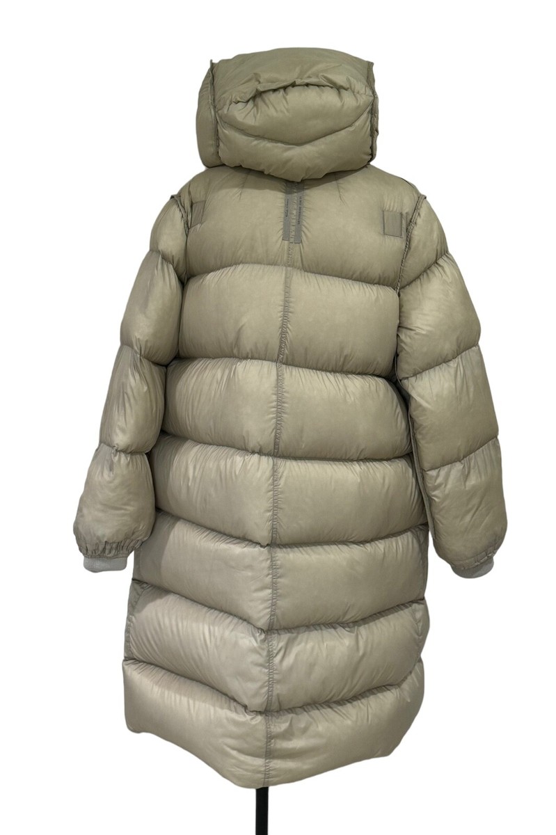 Rick Owens 2021 Down Puffer Parka Off White Luxor LS Hooded Liner