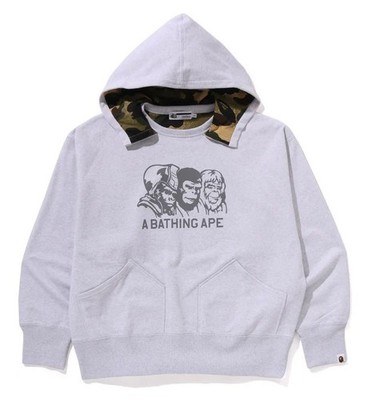 A BATHNIG APE Men's A BATHING APE DOUBLE FACE PULLOVER HOODIE BAPE