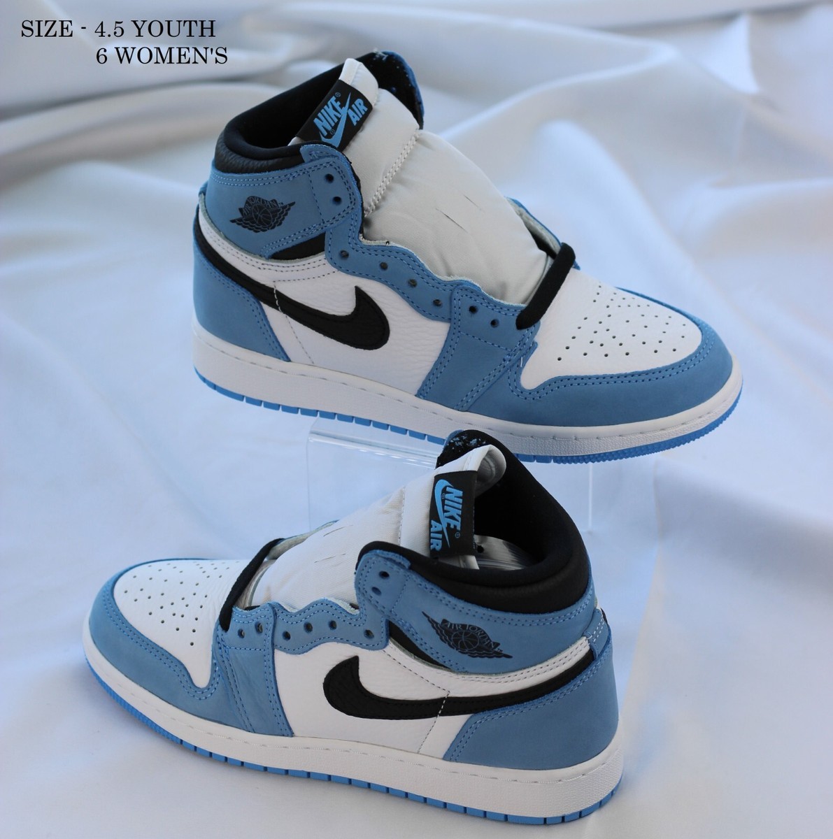 Size 4.5Y - Nike Air Jordan 1 Retro High OG University Blue White