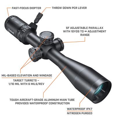 Bushnell AR71424 1-4x24mm Optics Riflescope DZ223 -Black